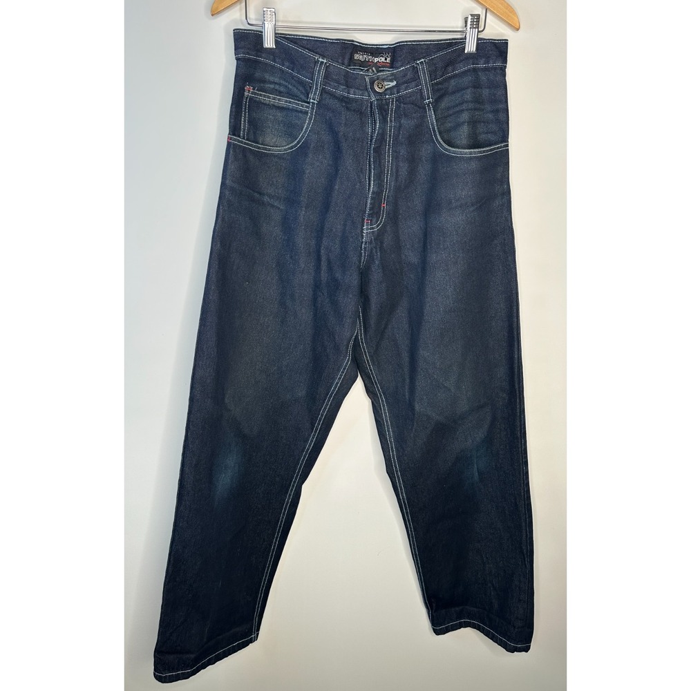 Southpole Authentic Collection Y2K Men's Baggy Wide Leg Jeans Dark Wash 32 x 33 - Picture 14 of 14